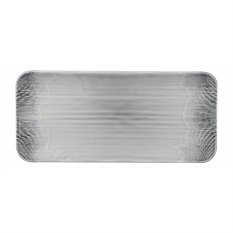 Churchill Harvest Flux Grey Organic Rectangular Platter 215mm (Pack of 6) - DX163  Dudson   