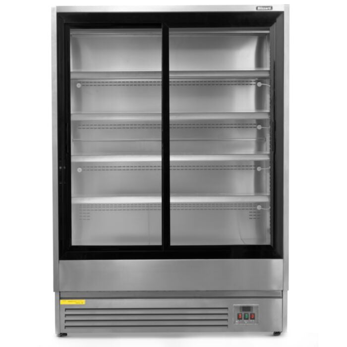 Blizzard 1.3m Multi Deck With Glass Doors Merchandiser Chiller | BTD130SSGDV2 Upright Double Glass Door Chillers Blizzard