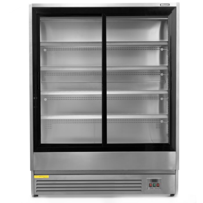 Blizzard 1.5m Multi Deck With Sliding Glass Doors Merchandiser Chiller | BTD150SSGDV2 Upright Double Glass Door Chillers Blizzard
