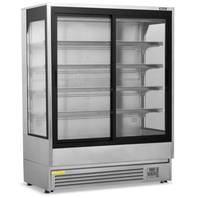 Blizzard 1.5m Multi Deck With Sliding Glass Doors Merchandiser Chiller | BTD150SSGDV2 Upright Double Glass Door Chillers Blizzard