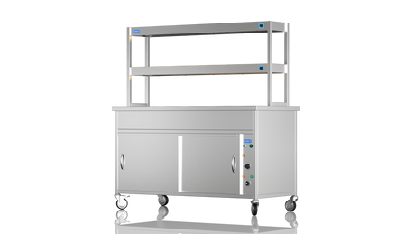 Nordstar NordStar Hot Cupboard Bain Marie 4 x 1/1GN With 2 Tier Heated Gantry | DTCBM1500 Hot Cupboards Nordstar