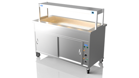 Nordstar NordStar Hot Cupboard Bain Marie 4 x 1/1GN With Single Heated Gantry | STCBM1500 Hot Cupboards Nordstar