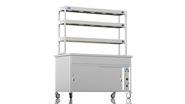 Nordstar NordStar Hot Cupboard Bain Marie 3 x 1/1GN With 3 Tier Heated Gantry | TTCBM1500 Hot Cupboards Nordstar