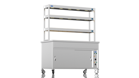 Nordstar NordStar Hot Cupboard Bain Marie 3 x 1/1GN With 3 Tier Heated Gantry | TTCBM1500 Hot Cupboards Nordstar