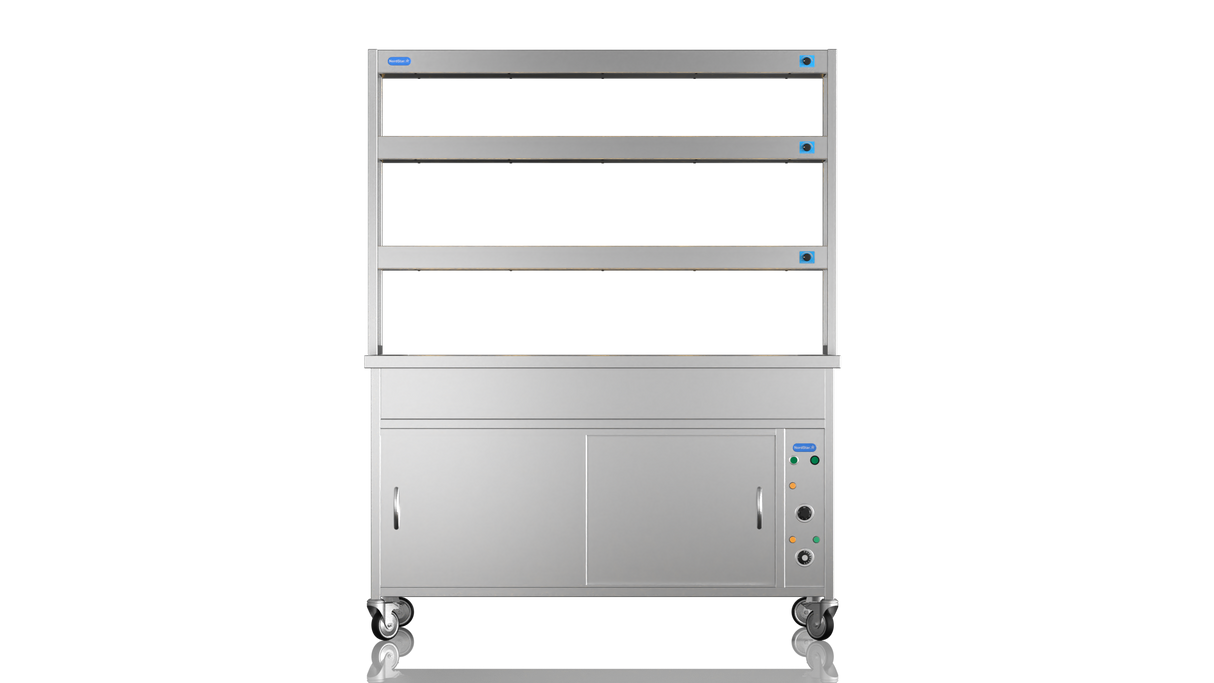 Nordstar NordStar Hot Cupboard Bain Marie 3 x 1/1GN With 3 Tier Heated Gantry | TTCBM1500 Hot Cupboards Nordstar