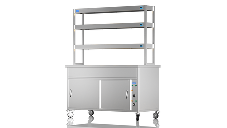 Nordstar NordStar Hot Cupboard Bain Marie 3 x 1/1GN With 3 Tier Heated Gantry | TTCBM1500 Hot Cupboards Nordstar