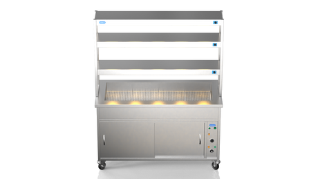 Nordstar NordStar Hot Cupboard Bain Marie 3 x 1/1GN With 3 Tier Heated Gantry | TTCBM1500 Hot Cupboards Nordstar