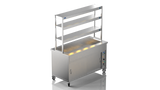 Nordstar NordStar Hot Cupboard Bain Marie 3 x 1/1GN With 3 Tier Heated Gantry | TTCBM1500 Hot Cupboards Nordstar