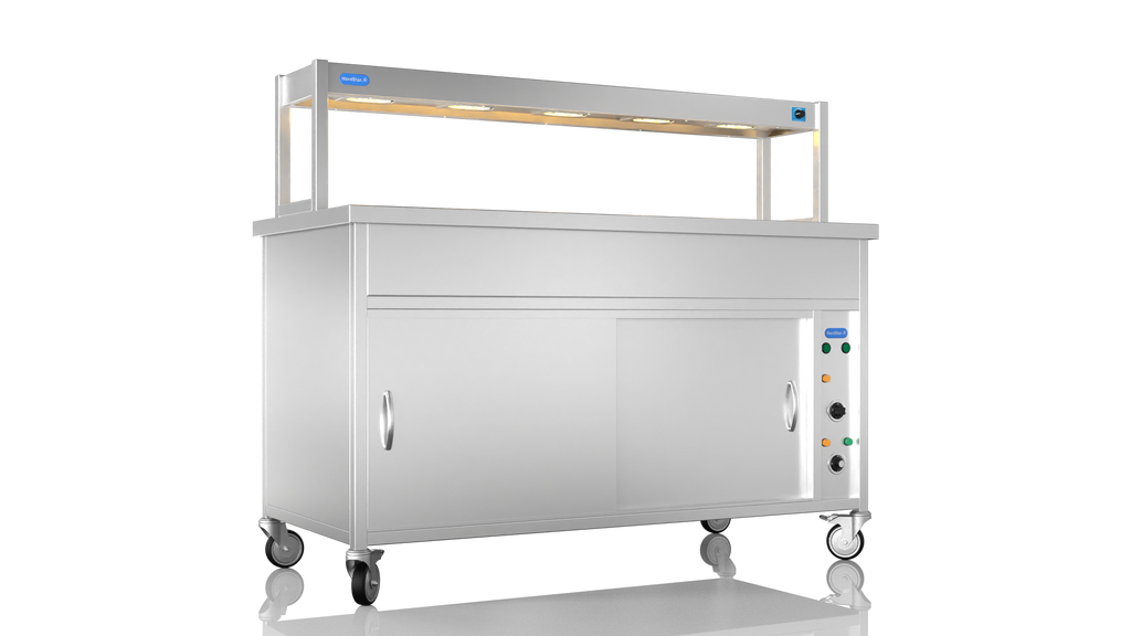 Nordstar NordStar Hot Cupboard Bain Marie 4 x 1/1GN With Single Heated Gantry | STCBM1500 Hot Cupboards Nordstar