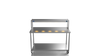 Nordstar Mobile Centre Table Bench With Heated Gantry Chefs Pass 1500mm | STCMCB1500 Stainless Steel Tables with Overshelf Nordstar