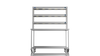 Nordstar Mobile Centre Table Bench With 3 Tier Heated Gantry Chefs Pass 1500mm | TTCMCB1500 Stainless Steel Tables with Overshelf Nordstar