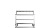 Nordstar Mobile Centre Table Bench With Heated Gantry Chefs Pass 1500mm | STCMCB1500MS Stainless Steel Tables with Overshelf Nordstar