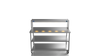 Nordstar Mobile Centre Table Bench With Heated Gantry Chefs Pass 1500mm | STCMCB1500MS Stainless Steel Tables with Overshelf Nordstar