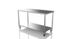 Nordstar Mobile Centre Table Bench With Undershelf 1500mm Wide | NSMCB1500 Stainless Steel Tables with Castors Nordstar