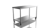 Nordstar Mobile Centre Table Bench With Undershelf 1500mm Wide | NSMCB1500 Stainless Steel Tables with Castors Nordstar