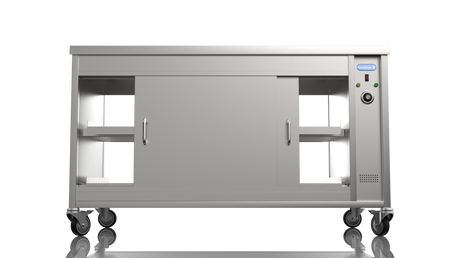 Nordstar Mobile Pass Through Hot Cupboard Flat Top Servery 1500mm | HC1500P Hot Cupboards Nordstar