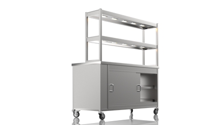 Nordstar Pass Through Hot Cupboard With Double Tier Gantry Chef Pass 1500mm | DTC1500P Hot Cupboards Nordstar