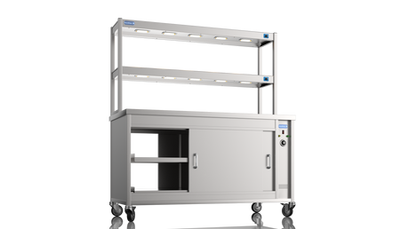 Nordstar Pass Through Hot Cupboard With Double Tier Gantry Chef Pass 1500mm | DTC1500P Hot Cupboards Nordstar
