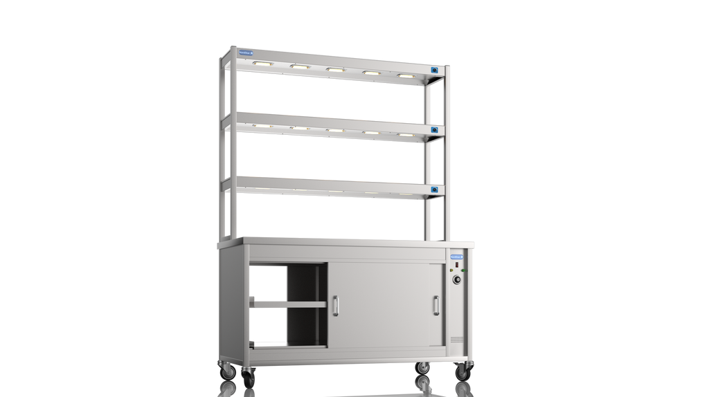 Nordstar Pass Through Hot Cupboard With Triple Tier Gantry Chef Pass 1500mm | TTC1500P Hot Cupboards Nordstar
