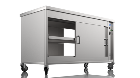 Nordstar Mobile Pass Through Hot Cupboard Flat Top Servery 1500mm | HC1500P Hot Cupboards Nordstar