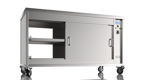 Nordstar Mobile Pass Through Hot Cupboard Flat Top Servery 1500mm | HC1500P Hot Cupboards Nordstar