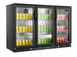 Sterling Pro SP3BC-BH Black Triple Door Hinged Bottle Cooler 300 Ltrs / 274 Bottles Triple Door Bottle Coolers Sterling Pro