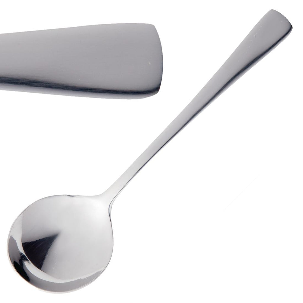 Olympia Clifton Soup Spoons (Pack of 12) - C445 Spoons Olympia
