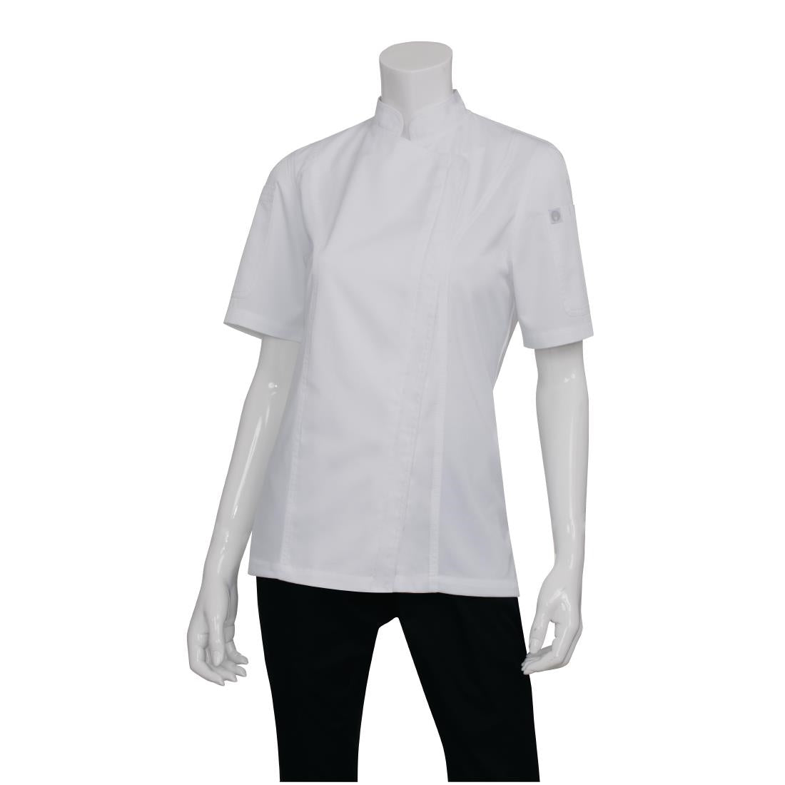 Chef Works Womens Springfield Zip Chefs Jacket White L - BB052-L Chef Works Chefs Jackets Chef Works Urban   