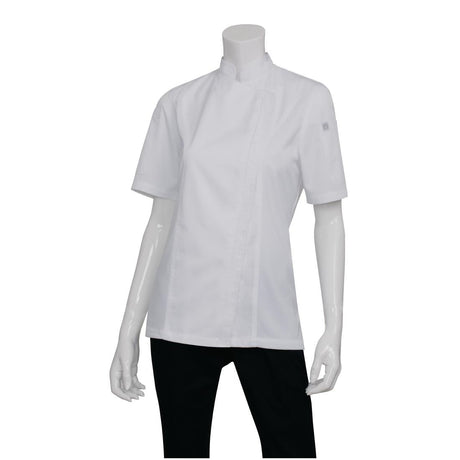 Chef Works Womens Springfield Zip Chefs Jacket White L - BB052-L Chef Works Chefs Jackets Chef Works Urban   