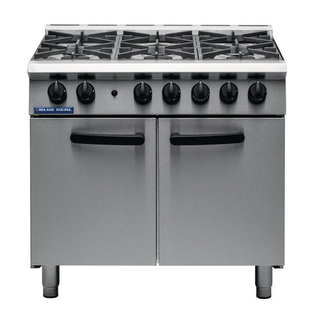 Blue Seal 6 Burner Oven Range Medium Duty Natural Gas G750 6 - CM603-N  Blue Seal   