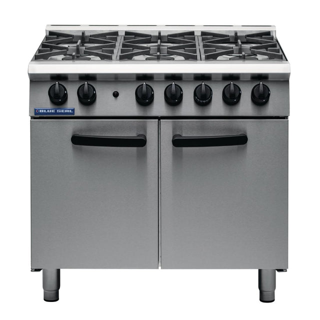 Blue Seal 6 Burner Oven Range Medium Duty Natural Gas G750 6 - CM603-N  Blue Seal   
