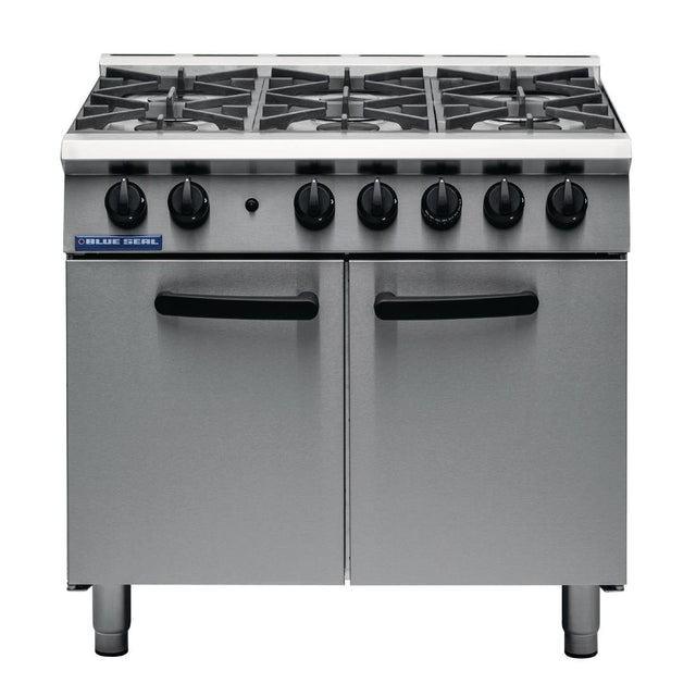 Blue Seal 6 Burner Oven Range Medium Duty LPG G750 6 - CM603-P  Blue Seal   