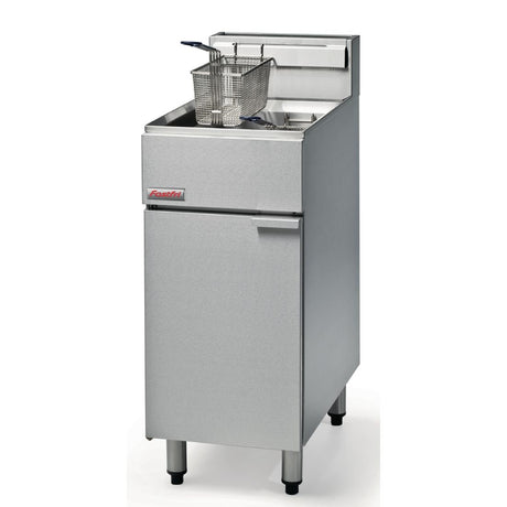 Blue Seal Fastfri Single Tank Twin Basket Free Standing Natural Gas Fryer FF18 - CM602-N Freestanding Gas Fyers Blue Seal