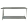 Parry Fully Welded Stainless Steel Centre Table with Undershelf 1500x700mm - DC603 Stainless Steel Centre Tables Parry