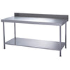 Parry Fully Welded Stainless Steel Wall Table with Undershelf 600x700mm - DC612 Stainless Steel Wall Tables Parry