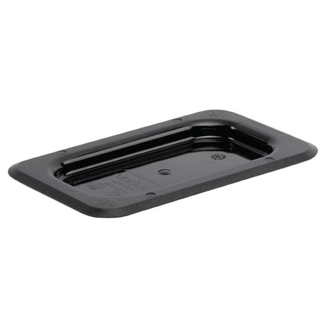 Vogue Polycarbonate 1/9 Gastronorm Lid Black - U479  Vogue   