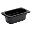 Vogue Polycarbonate 1/9 Gastronorm Container 65mm Black - U472  Vogue   