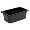 Vogue Polycarbonate 1/4 Gastronorm Container 100mm Black - U467  Vogue   