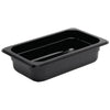 Vogue Polycarbonate 1/4 Gastronorm Container 65mm Black - U466  Vogue   