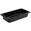 Vogue Polycarbonate 1/3 Gastronorm Container 65mm Black - U462  Vogue   