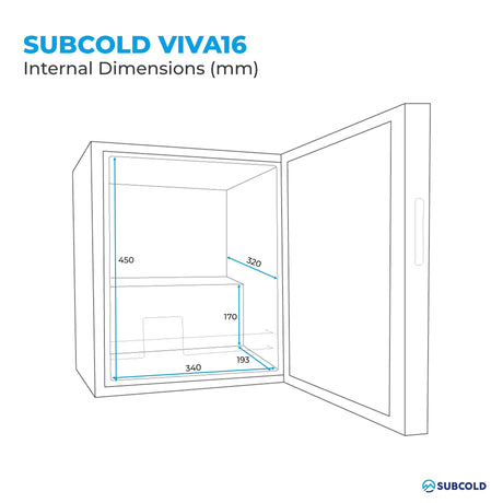 Subcold Viva16 LED Wine Cooler Wine Fridge Subcold Ltd
