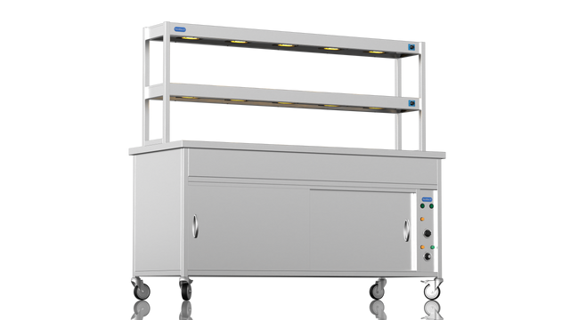 Nordstar NordStar Hot Cupboard Bain Marie 5 x 1/1GN With 2 Tier Heated Gantry | DTCBM1800 Hot Cupboards Nordstar