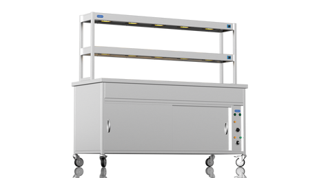 Nordstar NordStar Hot Cupboard Bain Marie 5 x 1/1GN With 2 Tier Heated Gantry | DTCBM1800 Hot Cupboards Nordstar