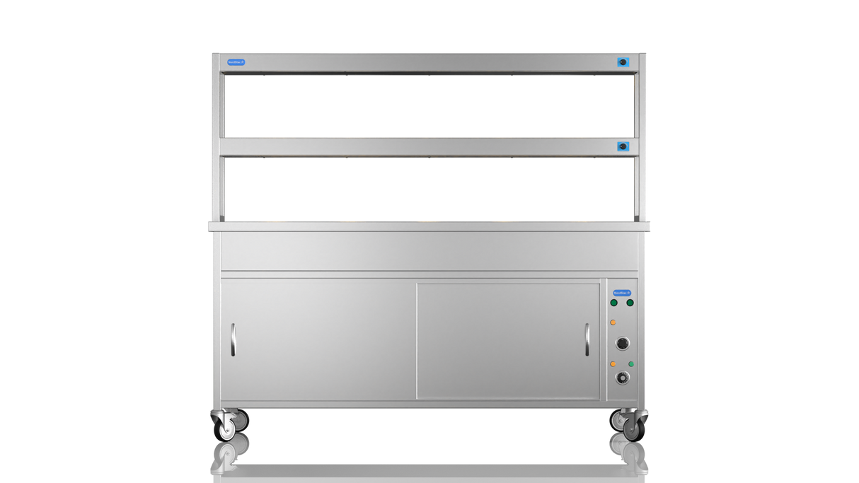 Nordstar NordStar Hot Cupboard Bain Marie 5 x 1/1GN With 2 Tier Heated Gantry | DTCBM1800 Hot Cupboards Nordstar
