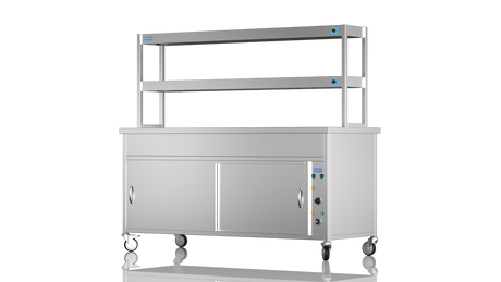 Nordstar NordStar Hot Cupboard Bain Marie 5 x 1/1GN With 2 Tier Heated Gantry | DTCBM1800 Hot Cupboards Nordstar