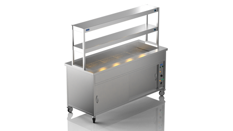 Nordstar NordStar Hot Cupboard Bain Marie 5 x 1/1GN With 2 Tier Heated Gantry | DTCBM1800 Hot Cupboards Nordstar