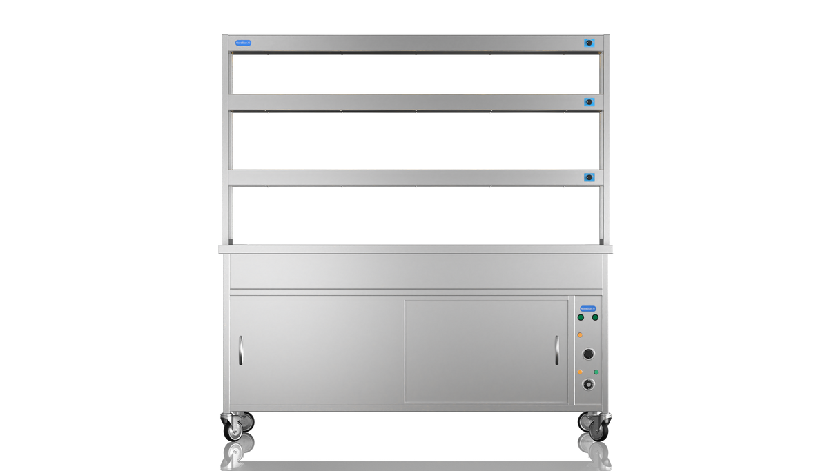Nordstar NordStar Hot Cupboard Bain Marie 3 x 1/1GN With 3 Tier Heated Gantry | TTCBM1800 Hot Cupboards Nordstar