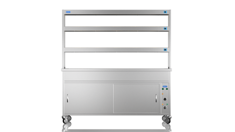 Nordstar NordStar Hot Cupboard Bain Marie 3 x 1/1GN With 3 Tier Heated Gantry | TTCBM1800 Hot Cupboards Nordstar