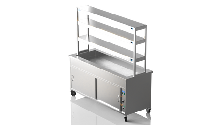 Nordstar NordStar Hot Cupboard Bain Marie 3 x 1/1GN With 3 Tier Heated Gantry | TTCBM1800 Hot Cupboards Nordstar