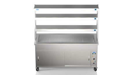 Nordstar NordStar Hot Cupboard Bain Marie 3 x 1/1GN With 3 Tier Heated Gantry | TTCBM1800 Hot Cupboards Nordstar